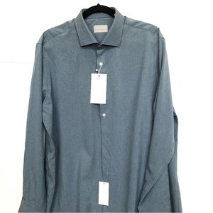 NWT Perry Ellis Portfolio long sleeve ‘Tech Shirt’ Size 17 34/35 Large